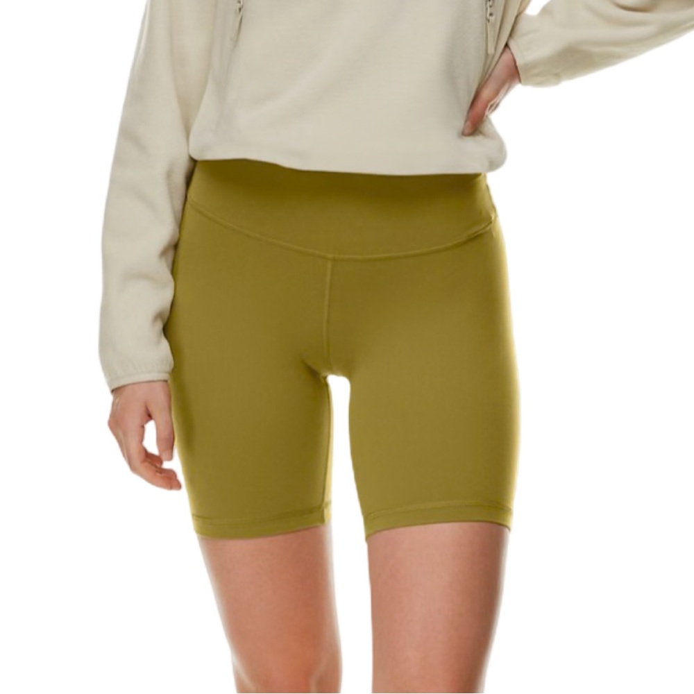 Aritzia TNA BUTTER Atmosphere Hi-Rise Bike Short Sand Buff Size Large